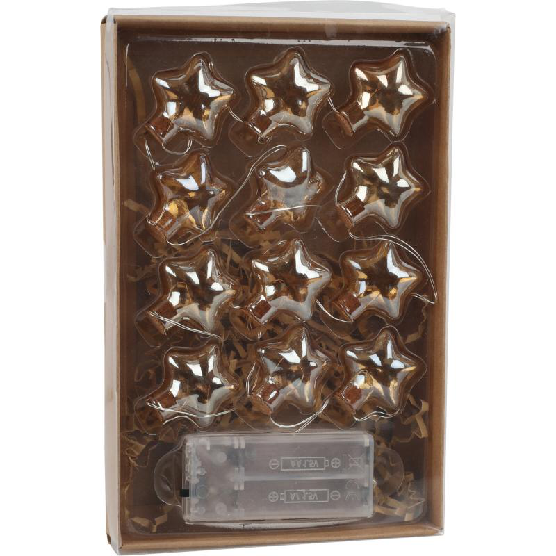 Product image: Γιρλαντα με αστερια 12led ζεστο ασπρο, , medium-null
