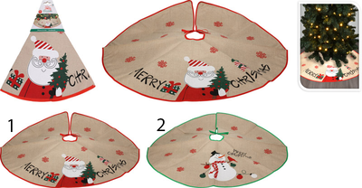 Christmas tree skirt dia 100cm 2ass, , medium