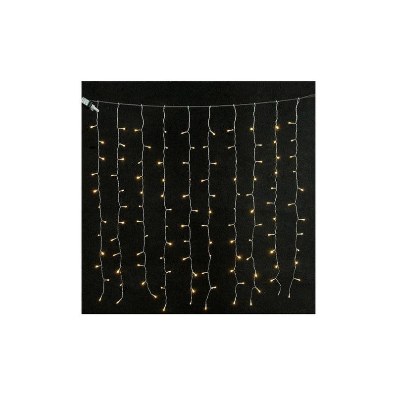 Product image: 240 christmas lights curtain (200cm x 100cm) transparent cable warm white light outdoor 36v-null