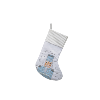 Christmas sock white with figure, , medium