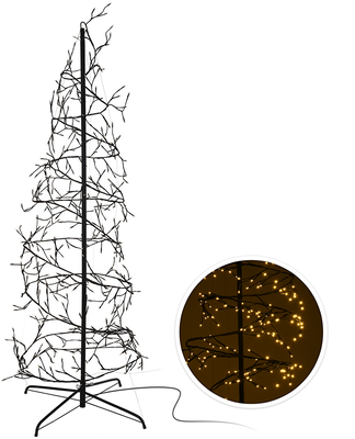 Tree spiral black 360led ww, , medium