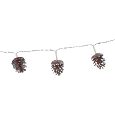 Γιρλαντα led με κουκουναρια 10led θερμο λευκο 120cm - διαφορα χρωματα, , medium