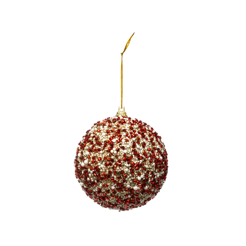 Product image: Christmas ball 8cm red/gold, , medium-null