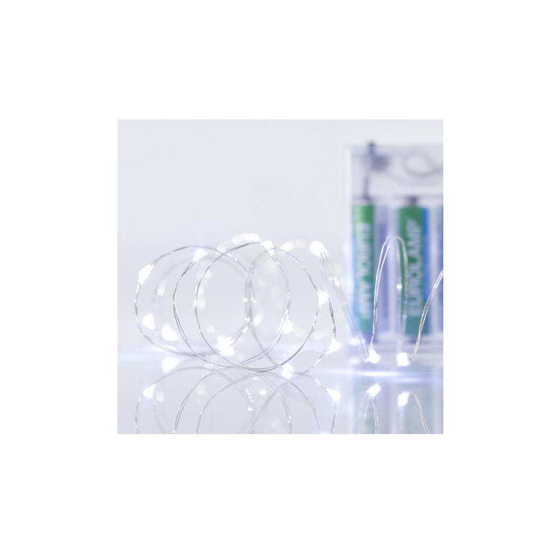 20 led wire battery christmas lights multicolour light-null