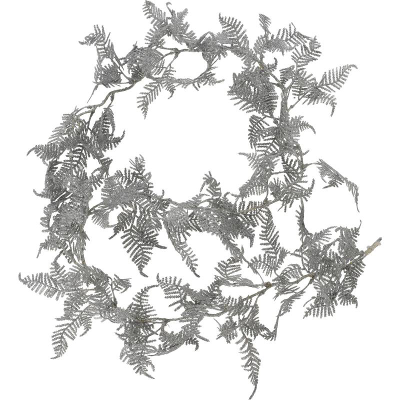 Product image: Decorative led garland with leaves 20led - silver, , medium-null
