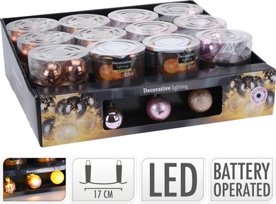 Xmas balls led 10x 40mm 2 διαφορετικα χρωματα, , medium