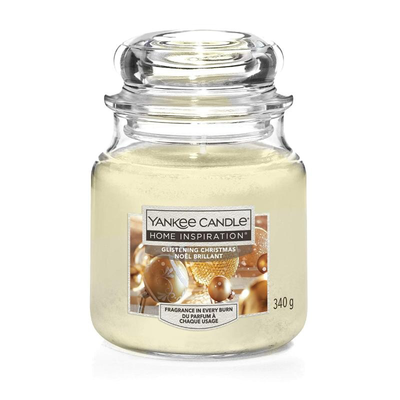 Yankee home inspiration medium jar scented candle - glistening christmas, , medium