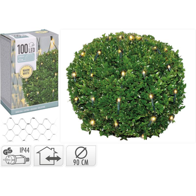 Διακοσμητικη μπαλα buxus 100led - ζεστο ασπρο, , medium