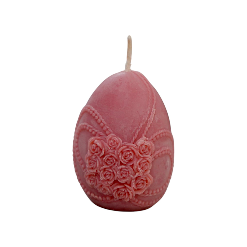 Easter scented candle with embossed flowers-null