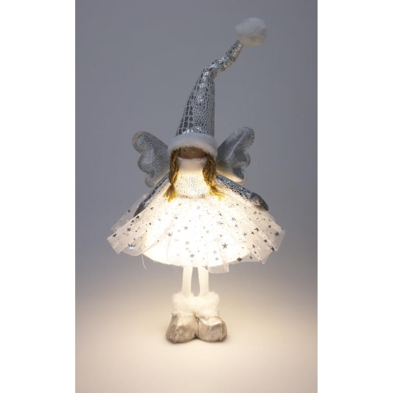 Product image: Κοριτσακι αγγελακι με led 50cm - ασημι, , medium-null