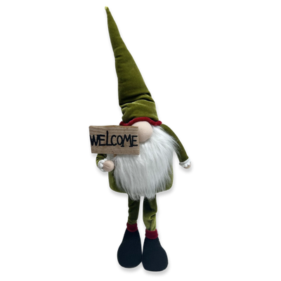 Xmas standing santa 19x8x40cm, Green, medium