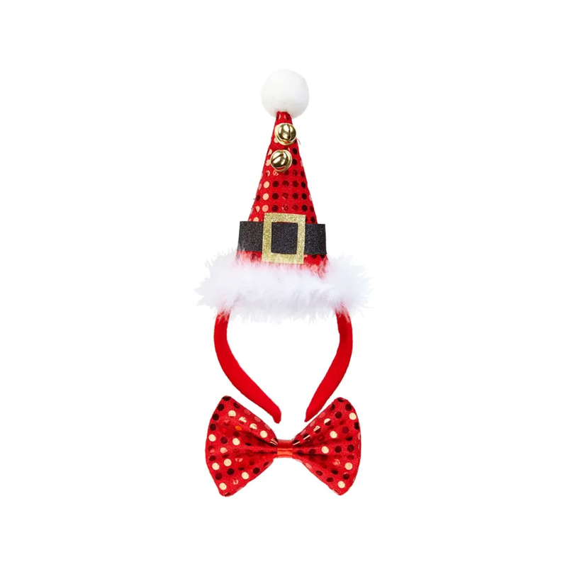 Christmas sequin santa hat mini, , medium-null