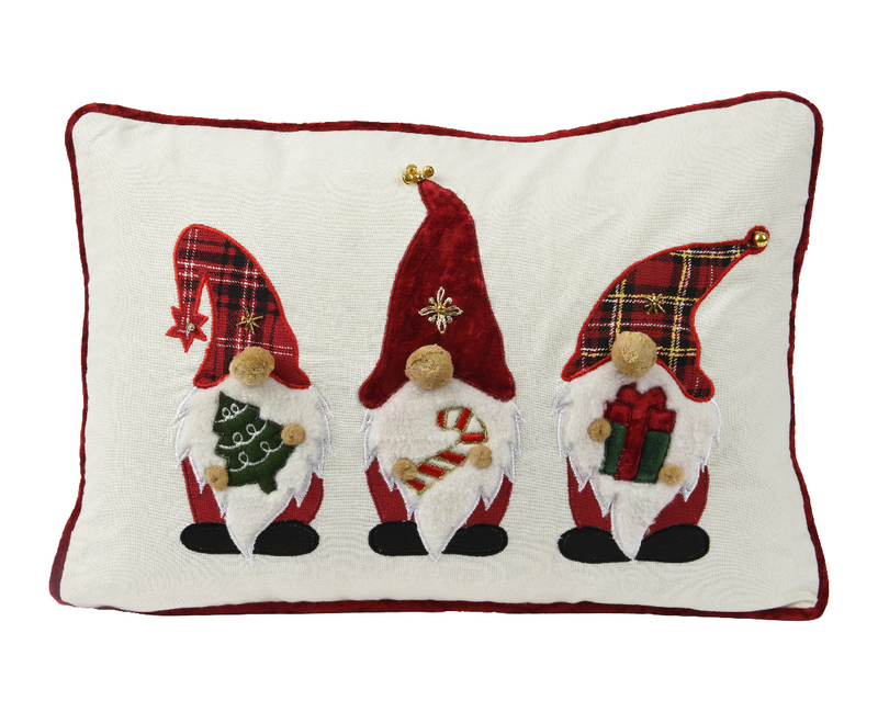 Cushion cotton with 3 gnomes, , medium-null