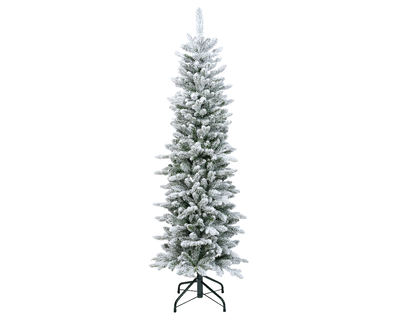 Slim fir snowy green/white tree h.150cms, , medium