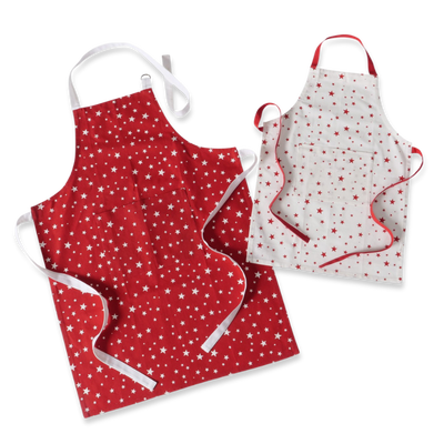 Boltze xmas apron 2pc set 84x60cm, Red White, medium