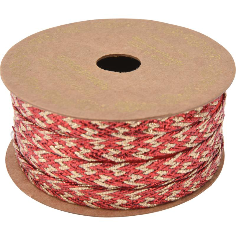 Product image: Ribbon 35mmx3m red - assorted designs, , medium-null