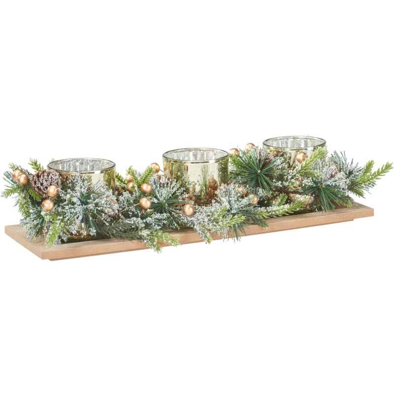 Product image: Christmas tealight holder 7x7.8cm - assorted designs, , medium-null