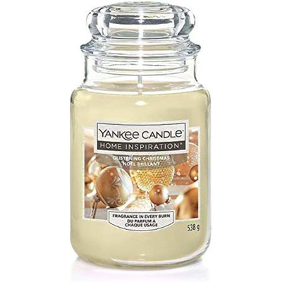 Yankee home inspiration large jar scented candle - glistening christmas, , medium