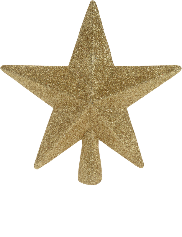 Product image: Xmas tree top star 19cm glitter - gold, , medium-null