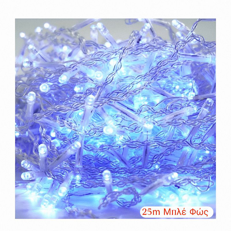 Product image: Χριστουγεννιάτικα λαμπάκια έσω-εξωτερικού με διαφανές επεκτεινόμενο καλώδιο 25m-null