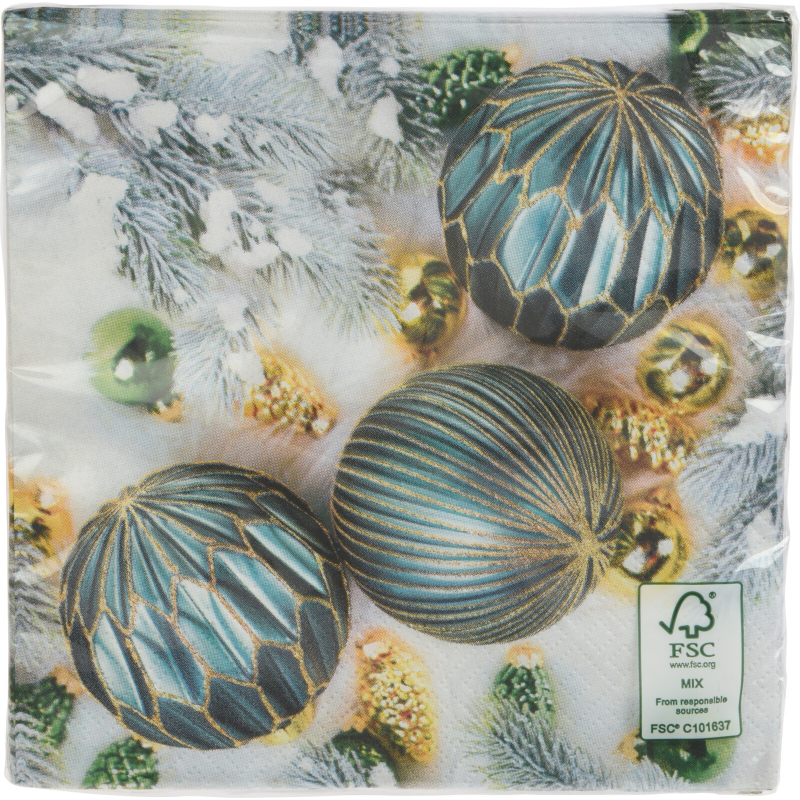 Product image: Christmas napkins 33x33cm 16pcs - assorted designs, , medium-null