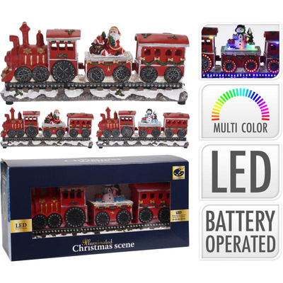Christmas train with led 39cm - assorted designs, , medium