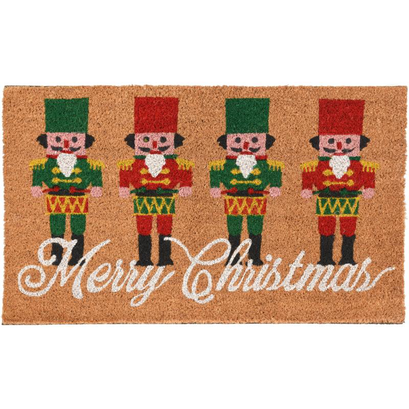Door mat with nutcracker decor 45x75cm, , medium-null