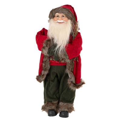Christmas red fabric santa 45cm, , medium
