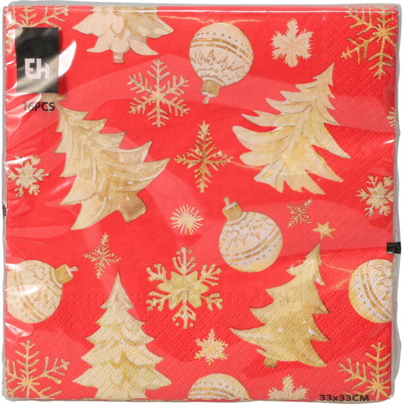 Product image: Christmas napkins 33x33cm 16pcs - assorted designs, , medium-null