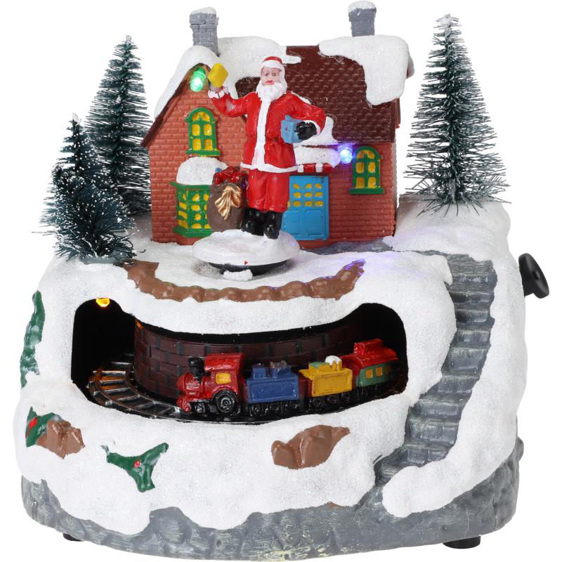 Decorative winter scene with train 13cm - assorted designs, , medium-null