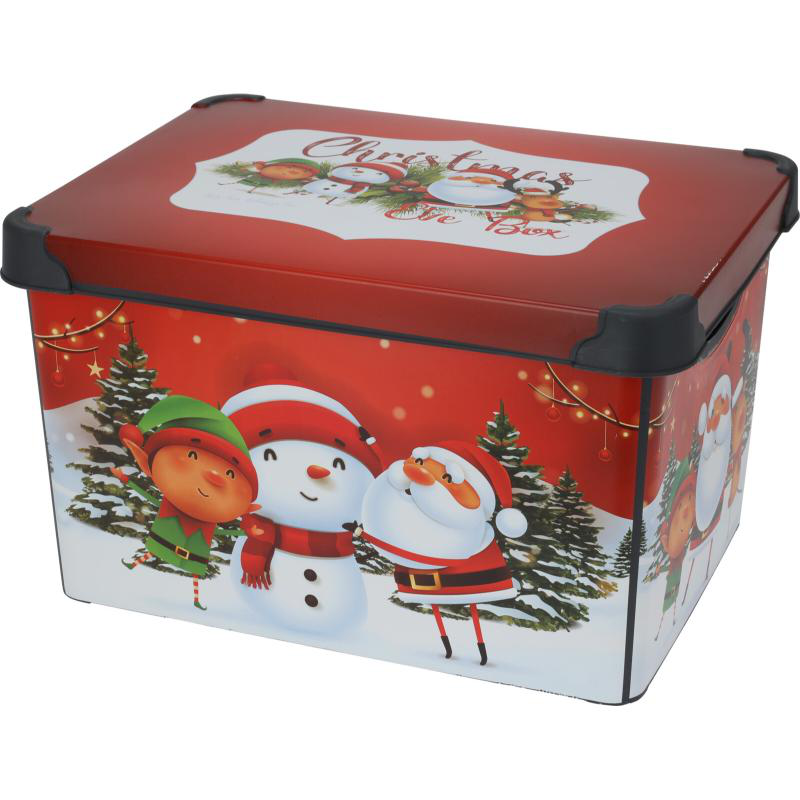 Product image: Christmas storage box with lid 22l - assorted colors, , medium-null