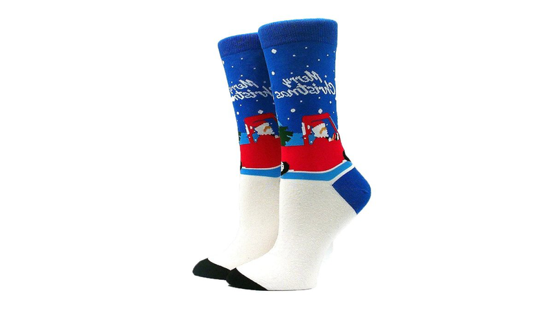 Santa driving socks-null