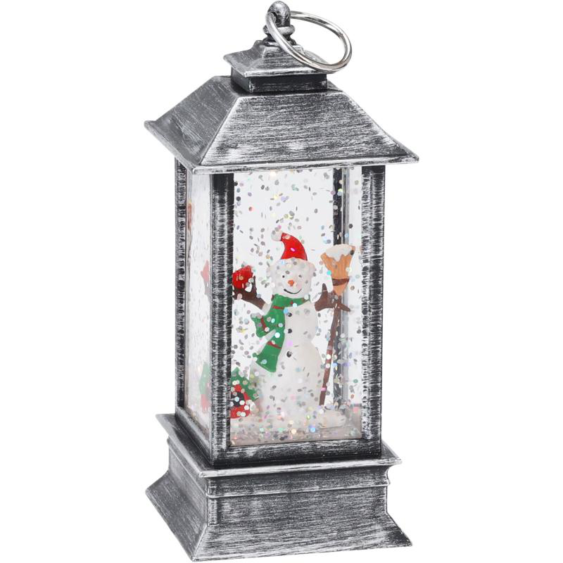 Product image: Διακοσμητικο φαναρι με led 13cm ασημι- διαφορα σχεδια, , medium-null