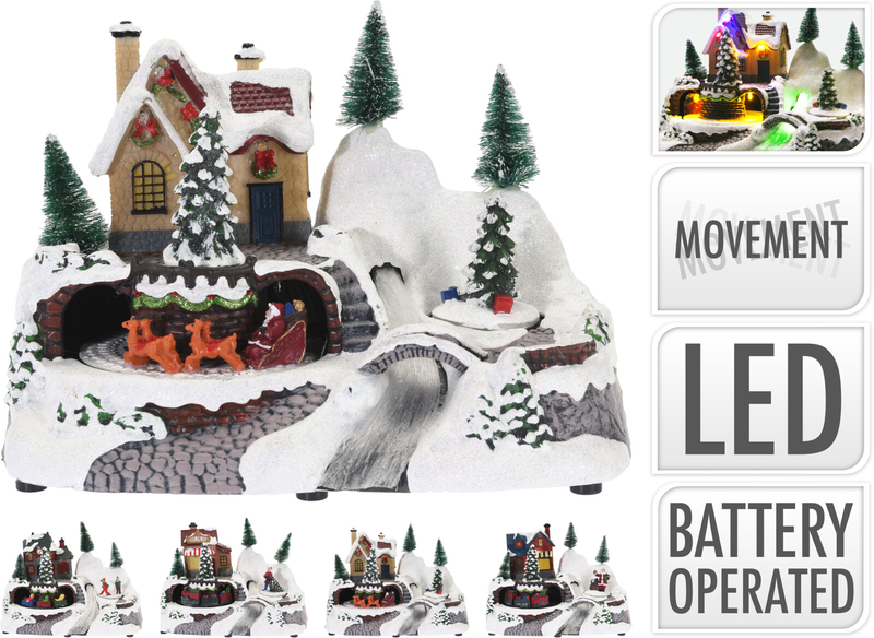 Product image: Xmas scene polystone 4ass, , medium-null