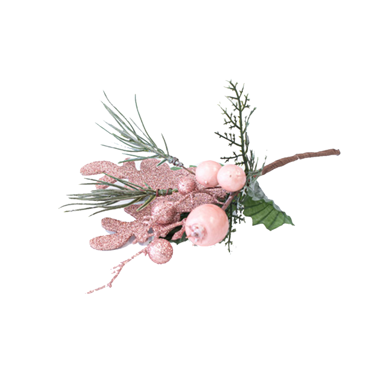 Product image: Christmas branch with reminder and champagne leaves decorative 25cm-null