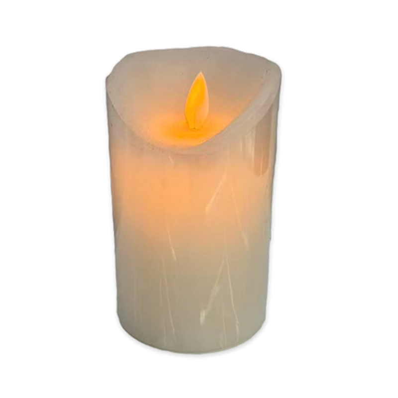 Product image: Led battery candle 7.5x12.5cm ivory white yellow light, , medium-null