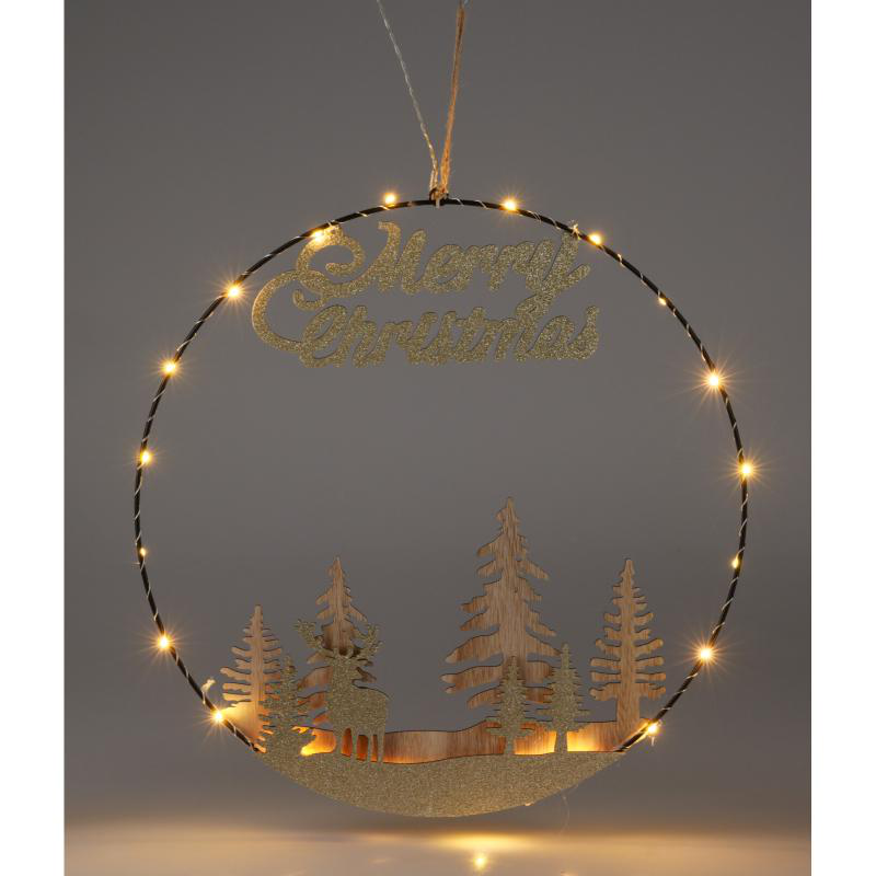 Product image: Διακοσμητικο στεφνανι με led 40cm - διαφορα σχεδια, , medium-null
