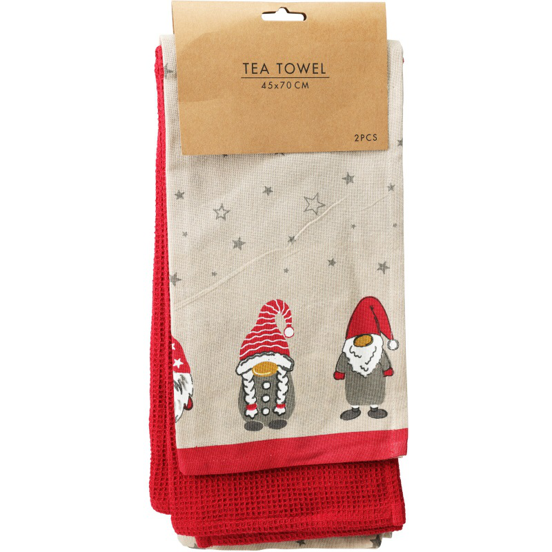 Χριστουγεννιατικη πετσετα κουζινας 2τμχ, , medium-null