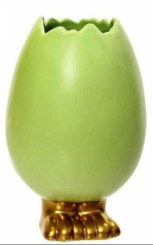 Vase dolomite egg handmade - green-null