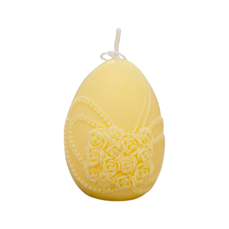 Easter scented candle with embossed flowers-null