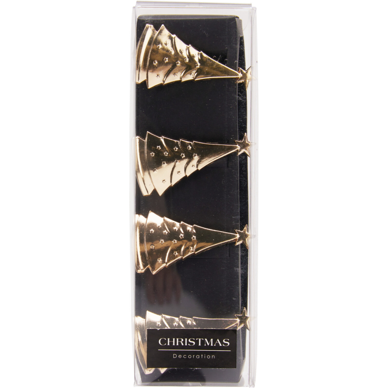 Product image: Christmas napkin rings gold 4pcs - assorted designs, , medium-null