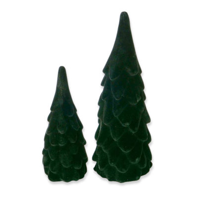 Boltze decorative xmas black velvet tree 2pcs set, , medium