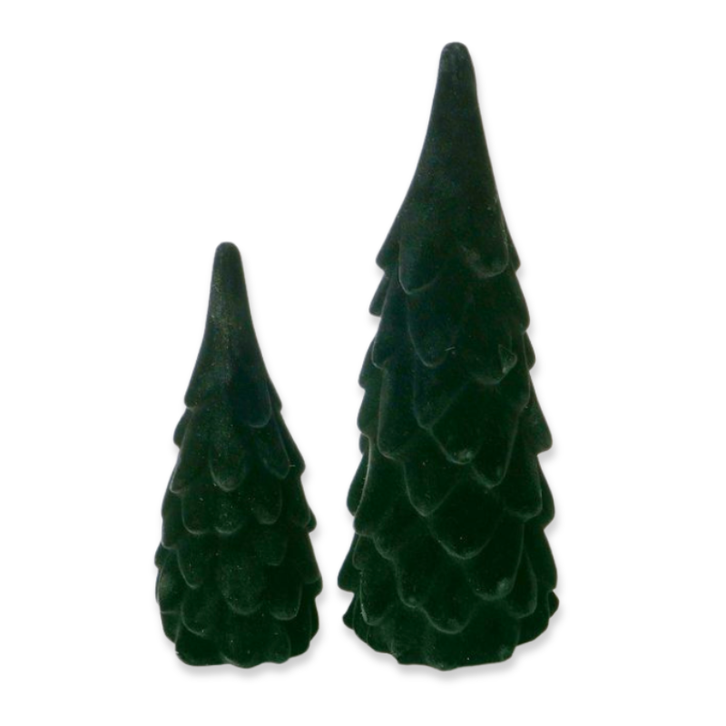 Boltze decorative xmas black velvet tree 2pcs set, , medium-null