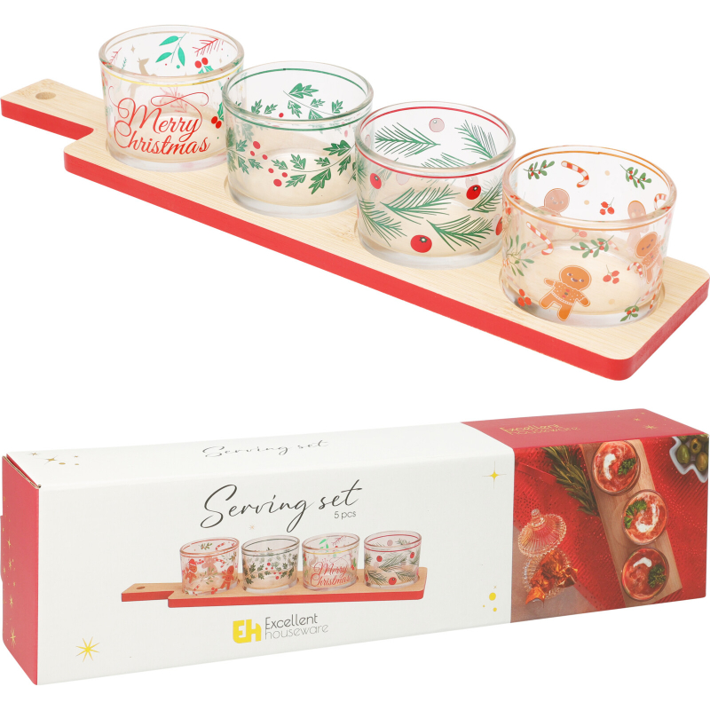 Χριστουγεννιατικο σετ σερβιρισματος 5τμχ - διαφορα σχεδια, , medium-null