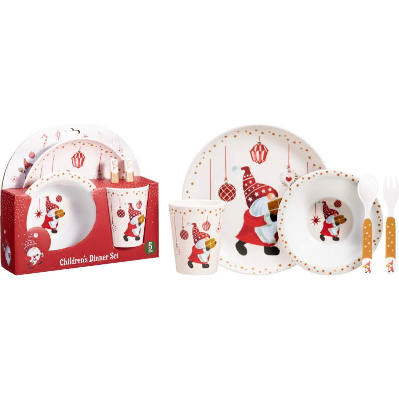 Χριστουγεννιατικο σετ δειπνου 5τμχ, , medium-null