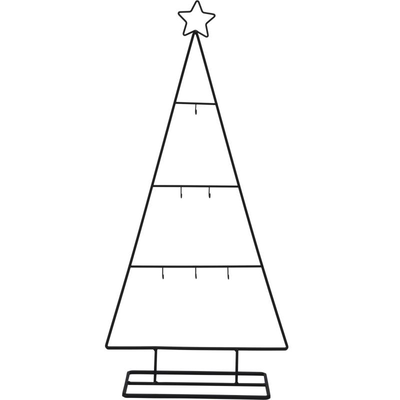 Metal christmas tree 28x60cm - black, , medium