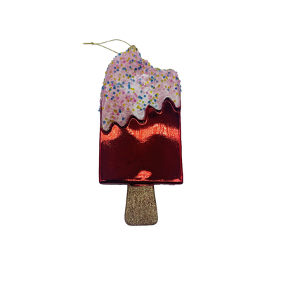 Ice cream bite ornament red, , medium