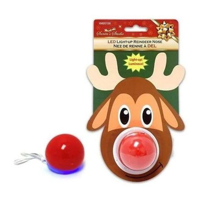 Xmas reindeer nose with led 4cm 4899, , medium