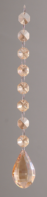 Acrylic champagne crystal drop, , medium
