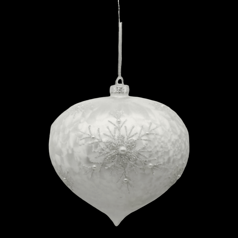 Gl.-ornament "ice-flower" 15cm white, , medium-null